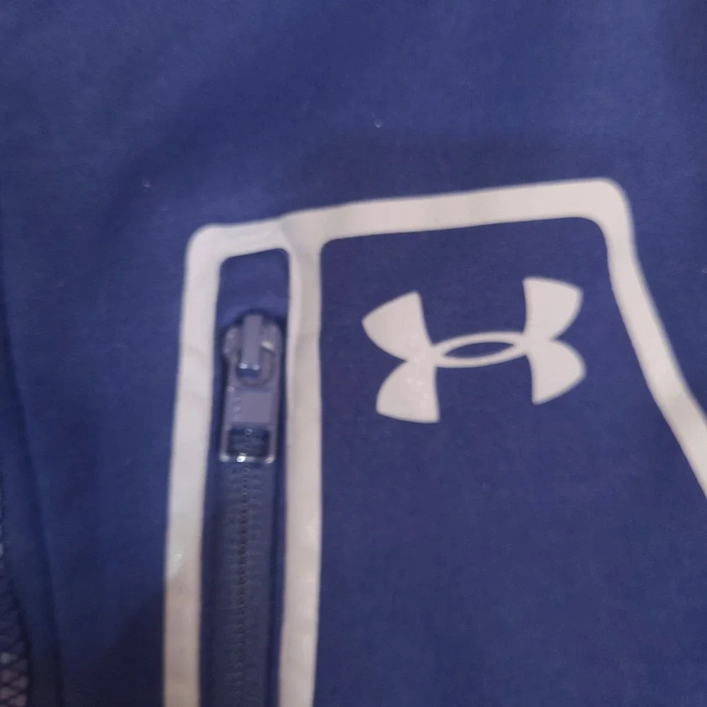 Under Armour Storm1‎ Navy Blue Full Zip Jacket Men's Size LG Fleece Lined